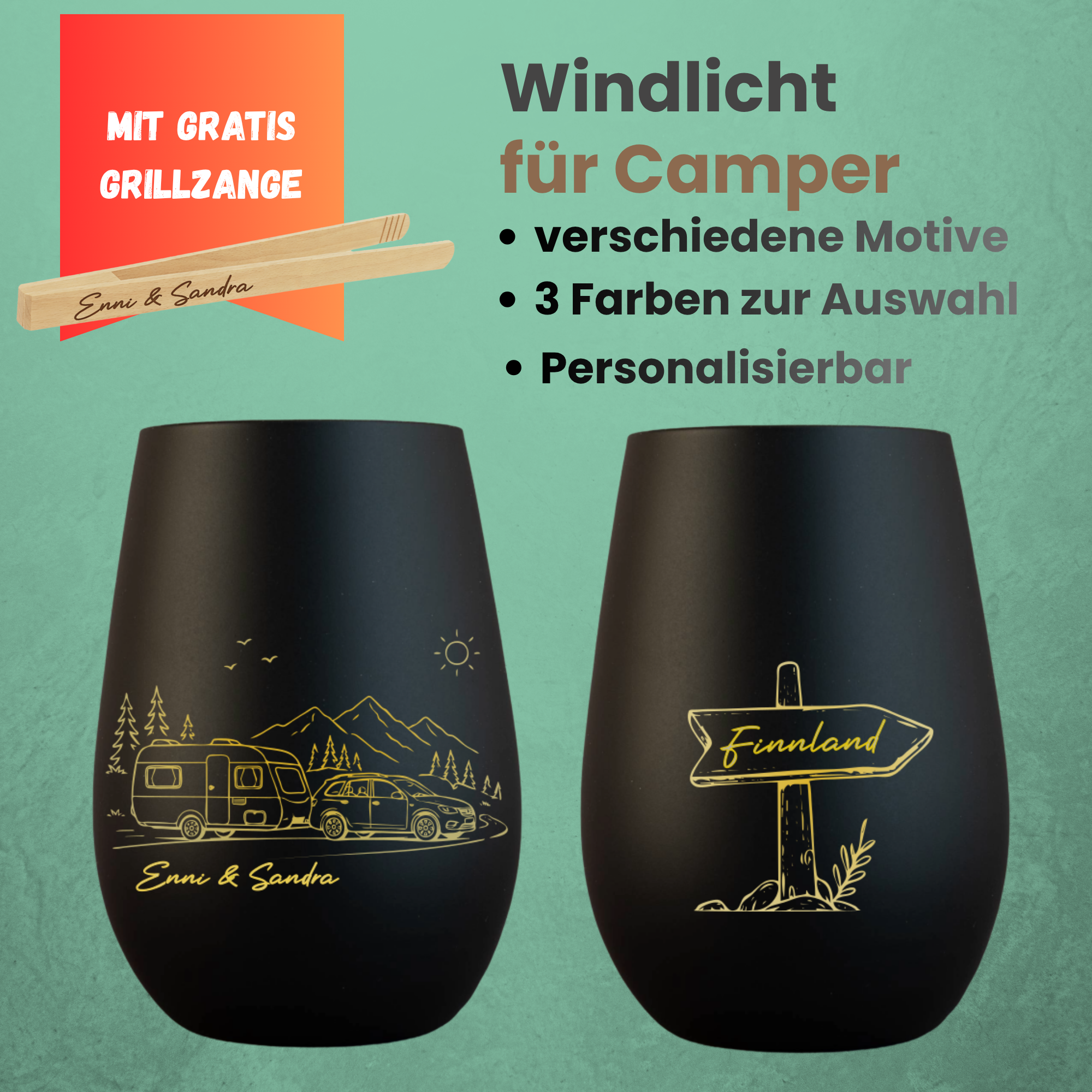 Windlicht Camper