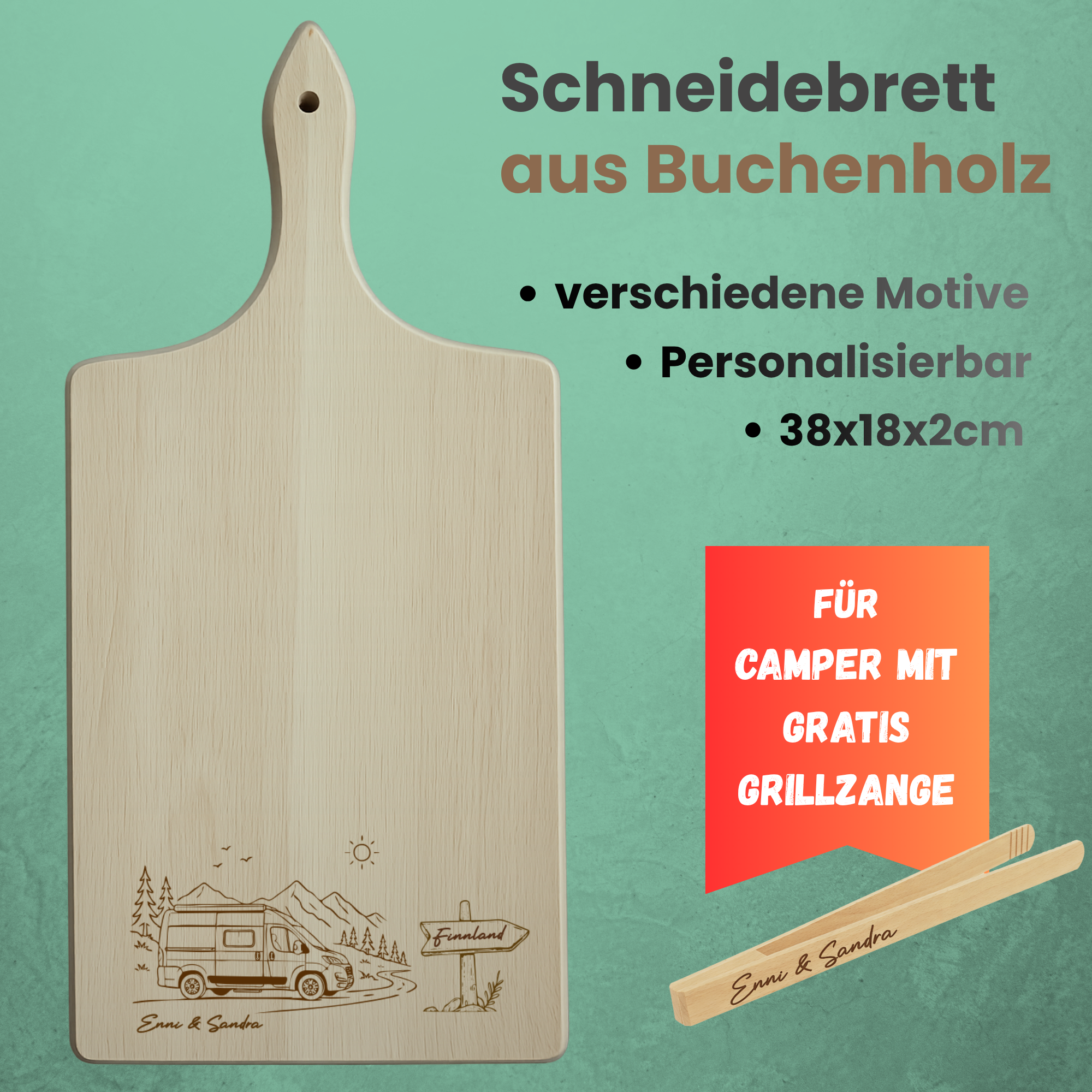 Servierbrett für Camper