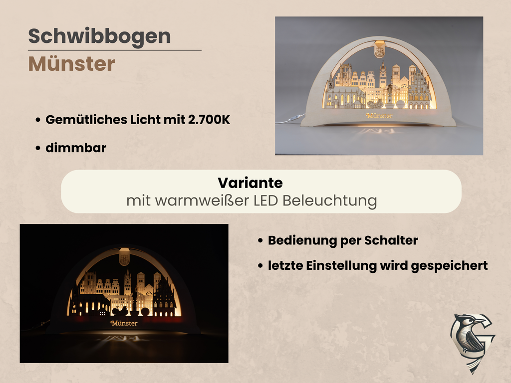 Schwibbogen Münster – beleuchtete Wahrzeichen deiner Heimat