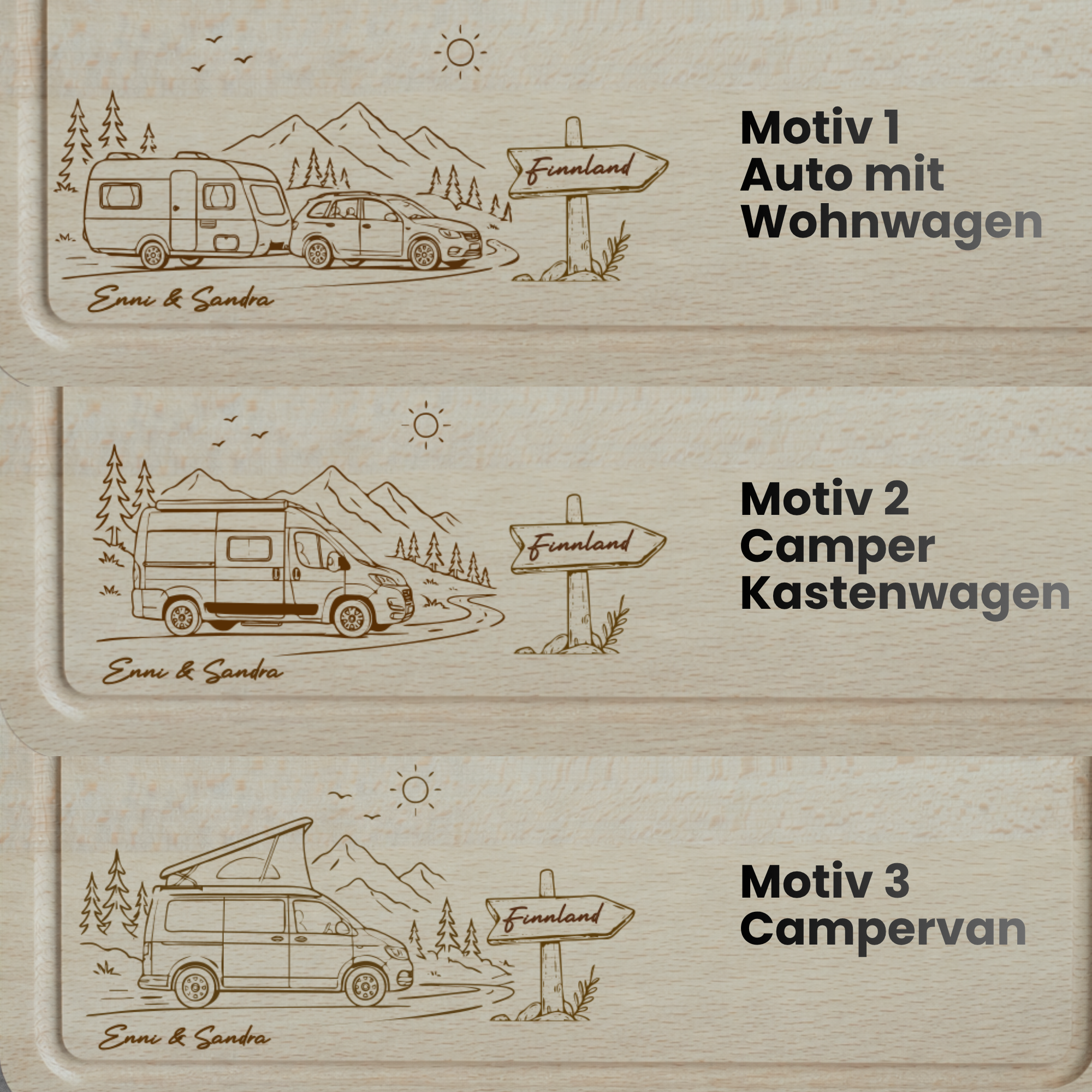 Servierbrett für Camper