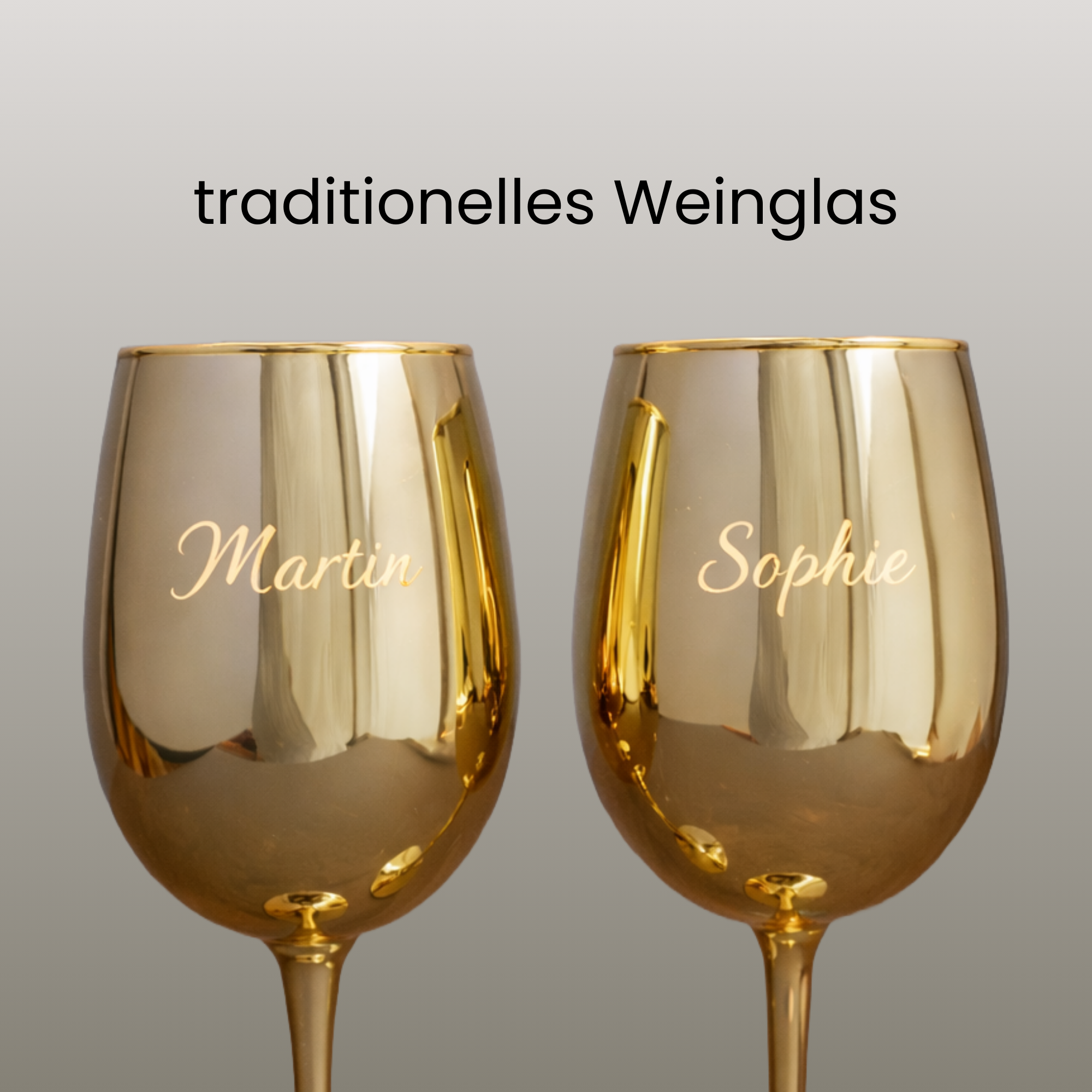 Weingläser Set Gold personalisiert