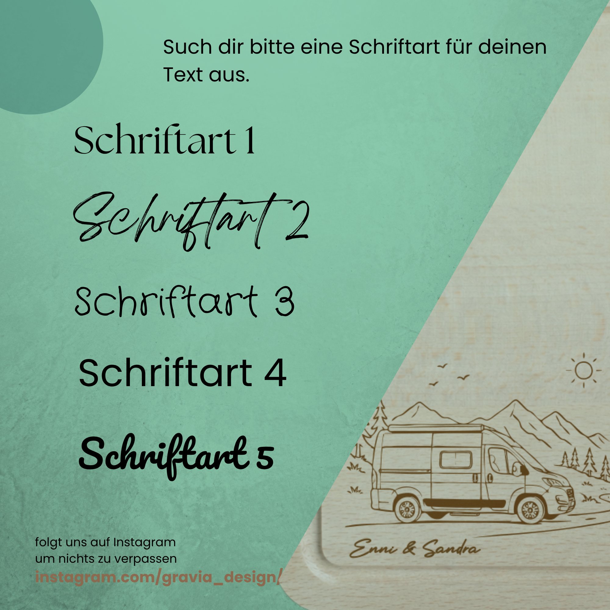 Servierbrett für Camper
