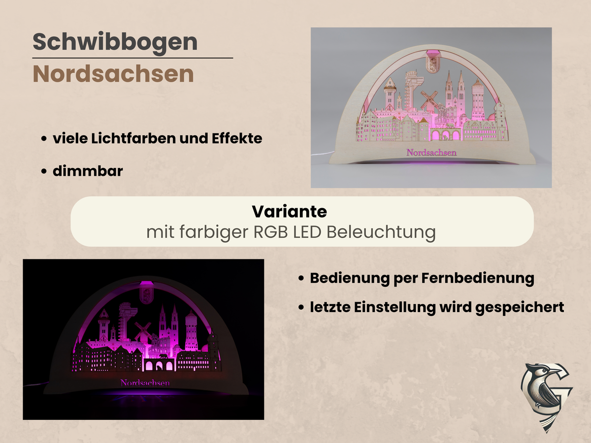 Schwibbogen Nordsachsen – beleuchtete Wahrzeichen deiner Heimat
