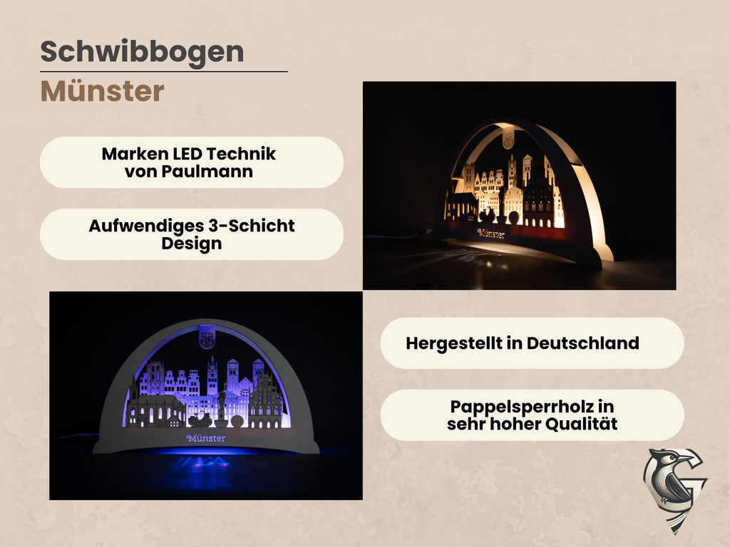 Schwibbogen Münster – beleuchtete Wahrzeichen deiner Heimat