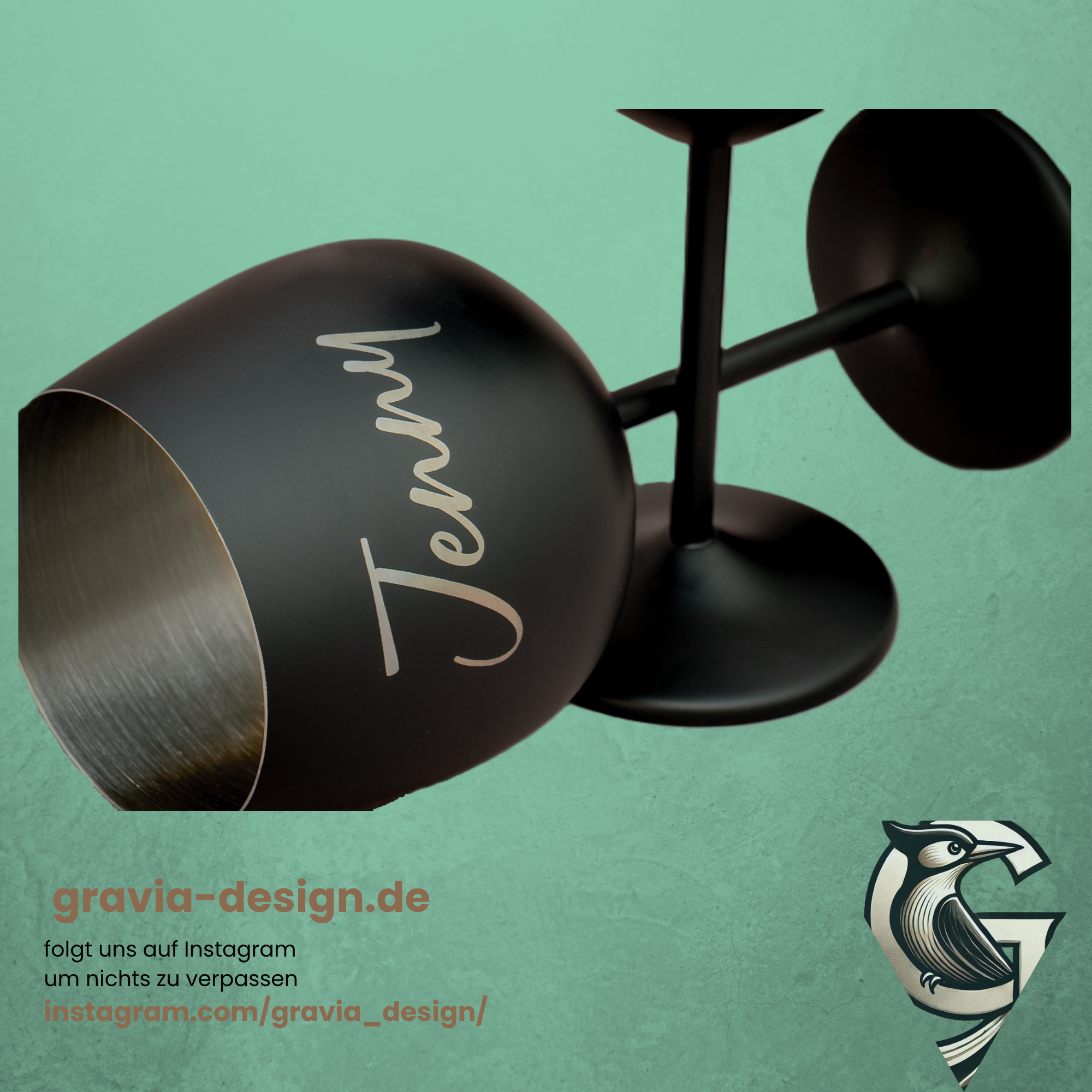 Edelstahl Weinglas - für VW California Fahrer