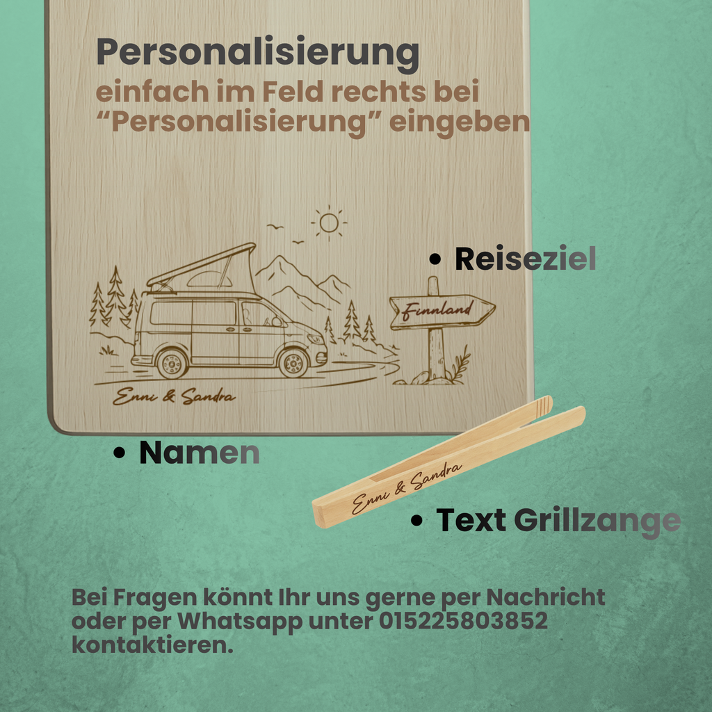Servierbrett für Camper