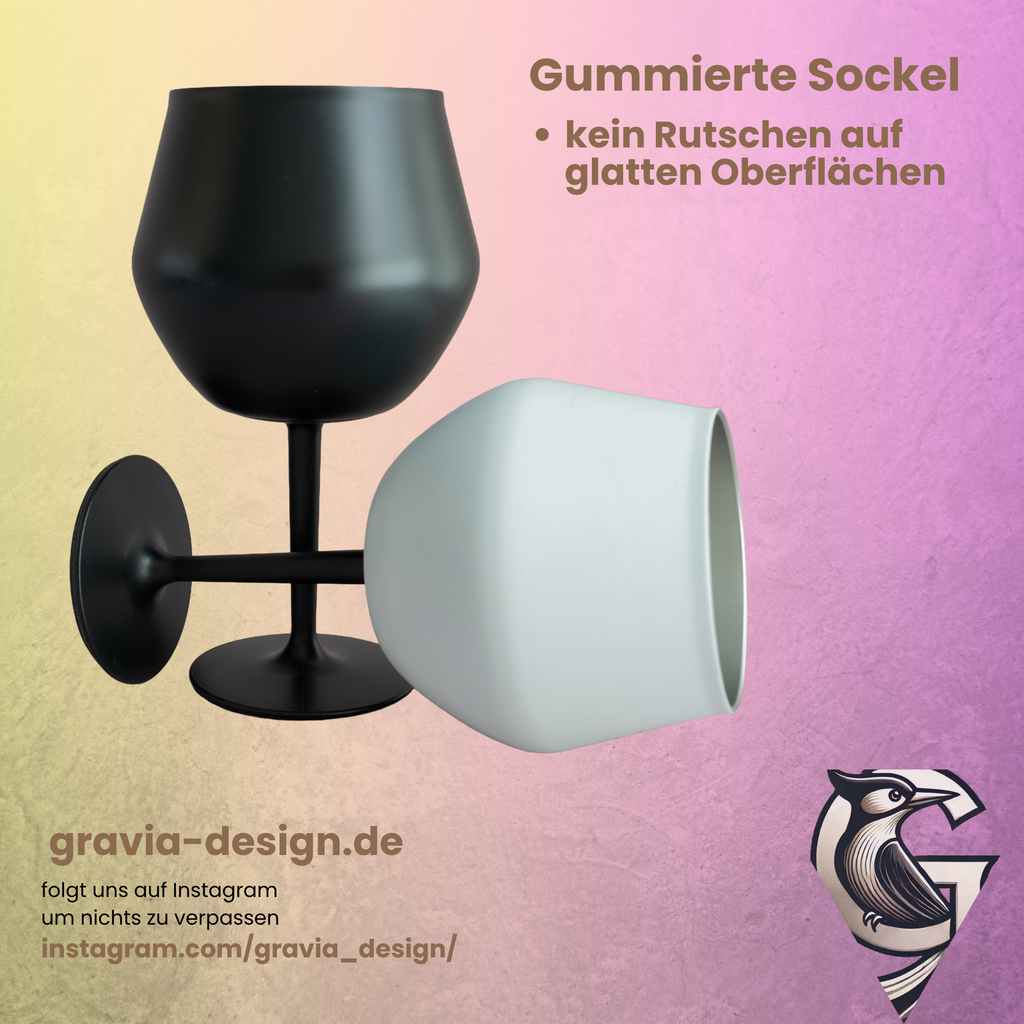 Edelstahl Glas Festival Edition – doppelwandig, bruchsicher & mit abnehmbarem Stiel