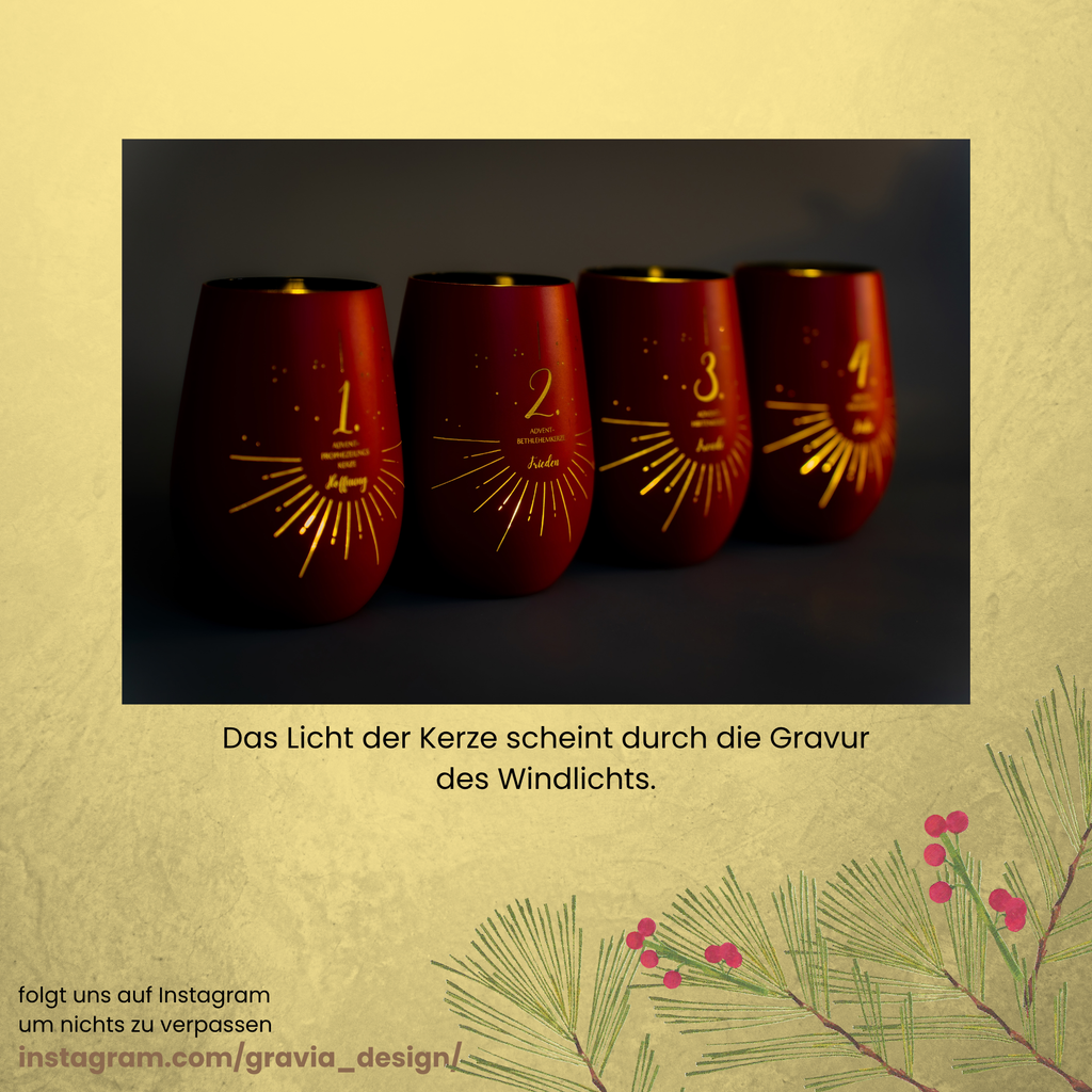 Adventslichter für Adventskränze und Weihnachtsdekoration zum selber basteln (Kopie)