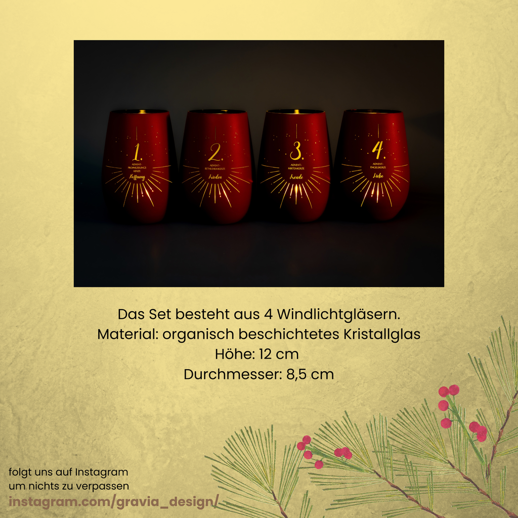 Adventslichter für Adventskränze und Weihnachtsdekoration zum selber basteln (Kopie)