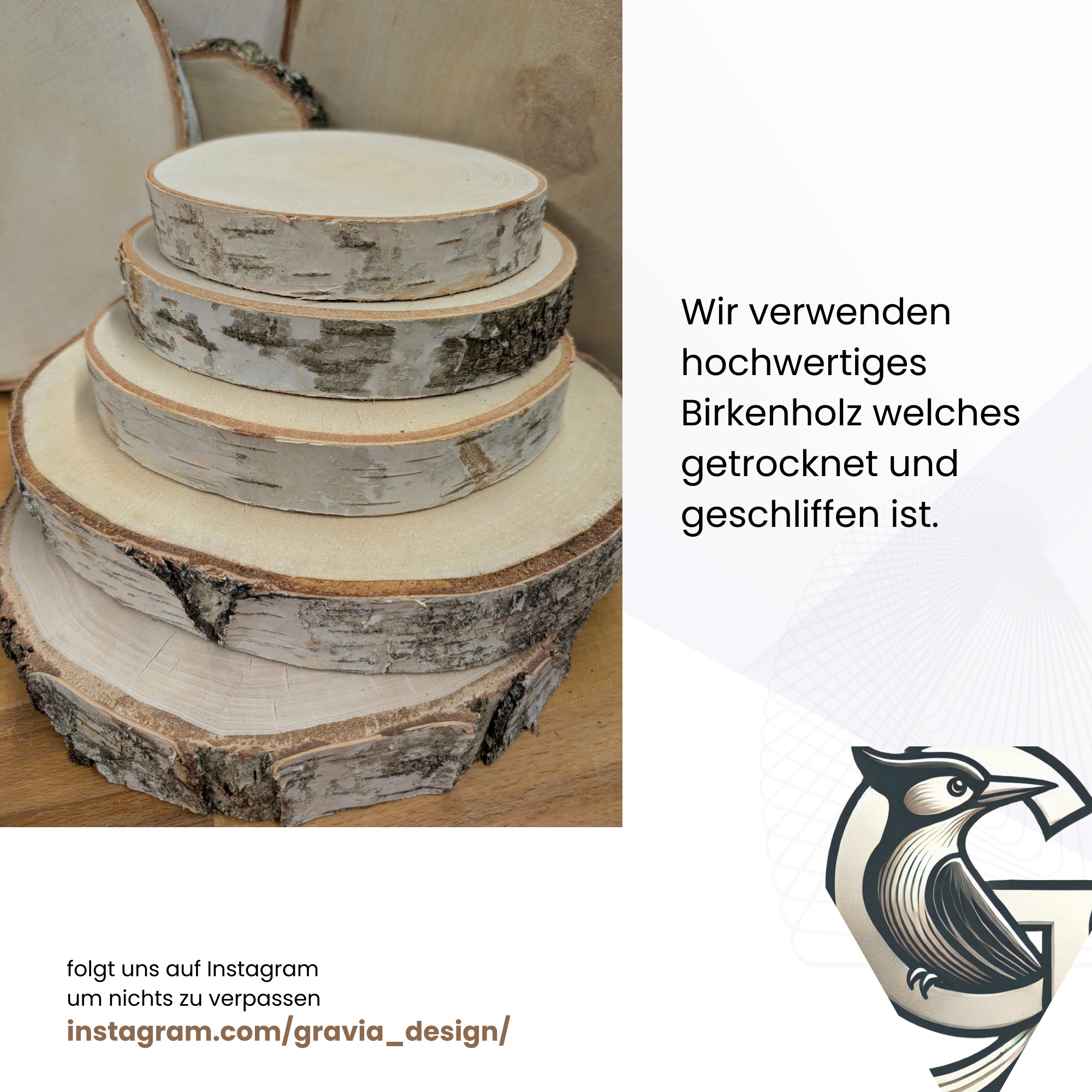 Personalisiert Baumscheibe - Fotogravur auf Holz verschiedene Größen