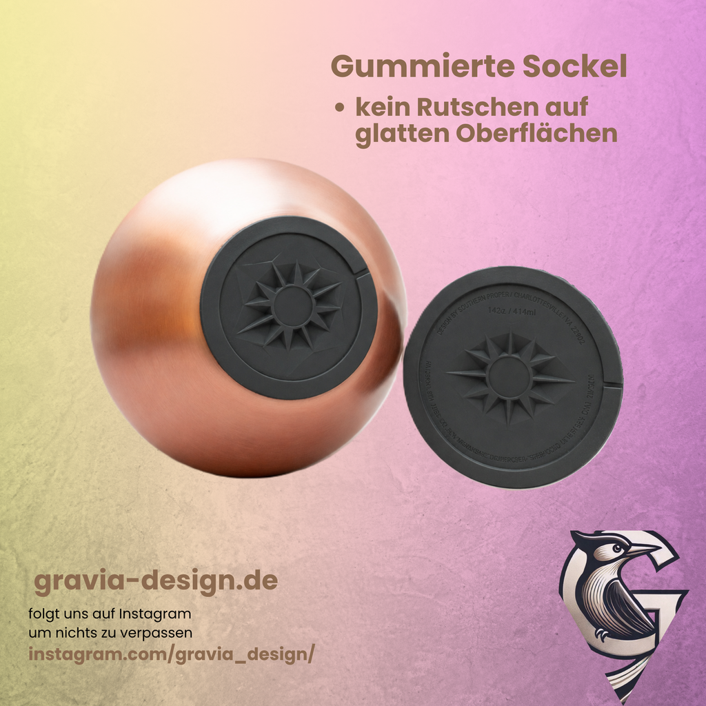 Edelstahl Glas Festival Edition – doppelwandig, bruchsicher & mit abnehmbarem Stiel