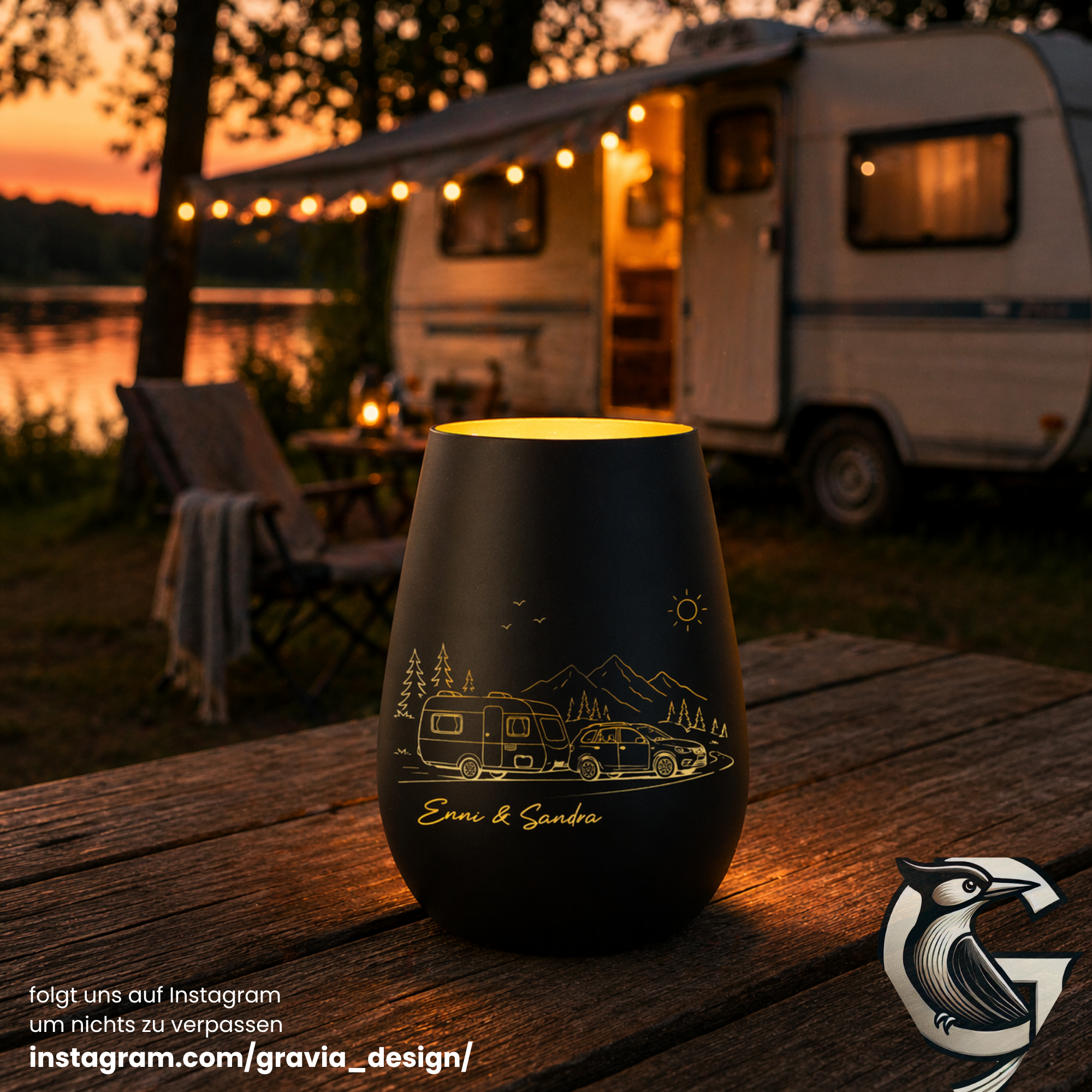 Windlicht Camper