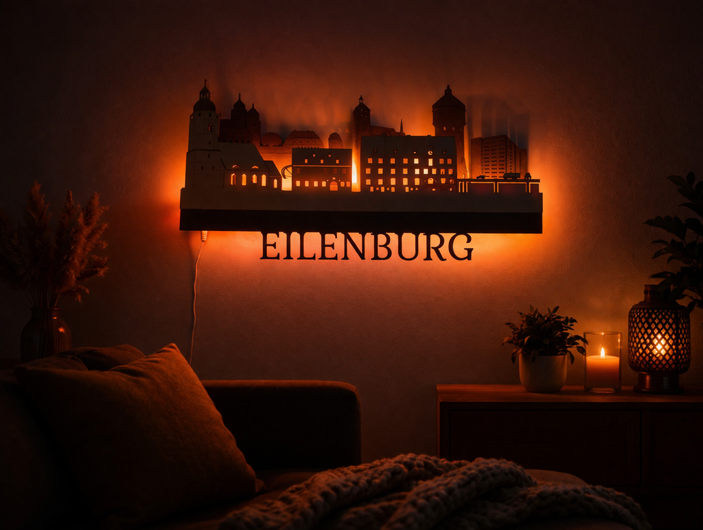 Eilenburger Skyline mit LED Beleuchtung