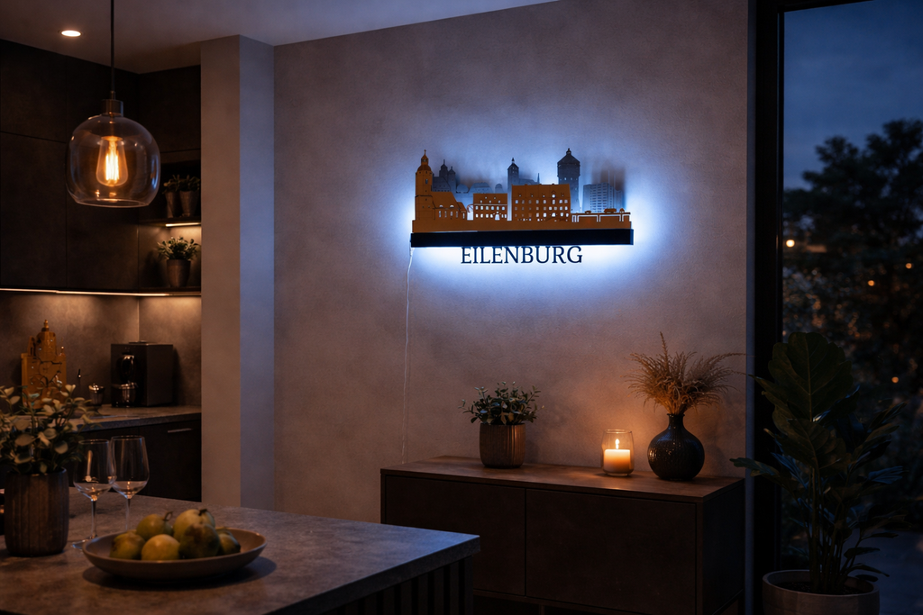Eilenburger Skyline mit LED Beleuchtung