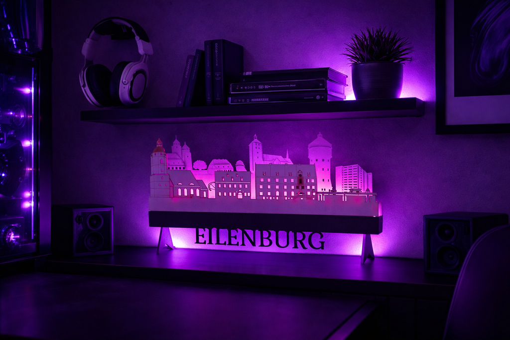 Eilenburger Skyline mit LED Beleuchtung