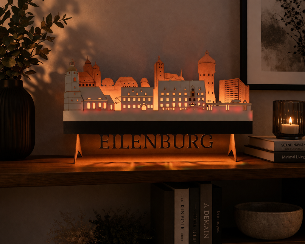 Eilenburger Skyline mit LED Beleuchtung