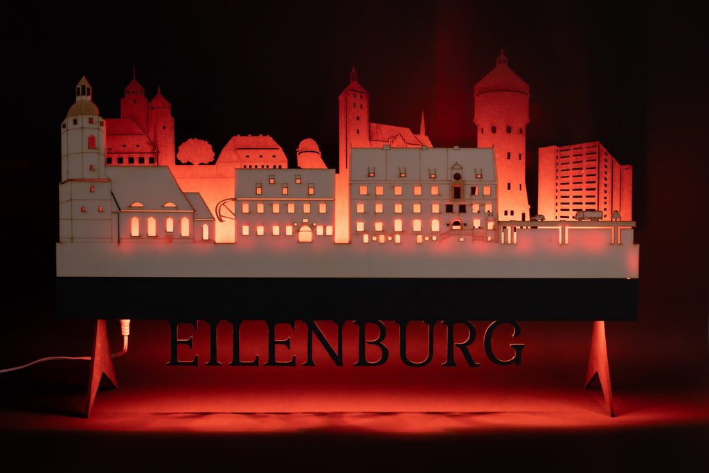Eilenburger Skyline mit LED Beleuchtung