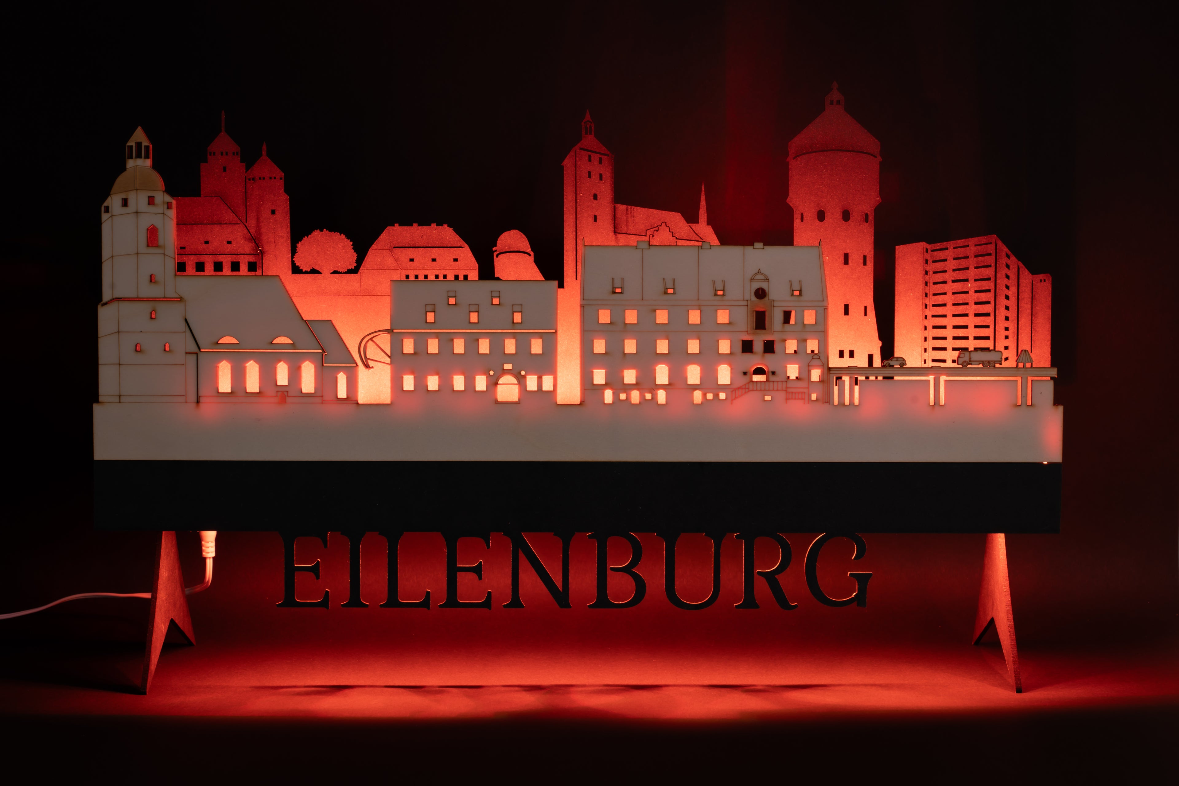 Eilenburger Skyline mit LED Beleuchtung
