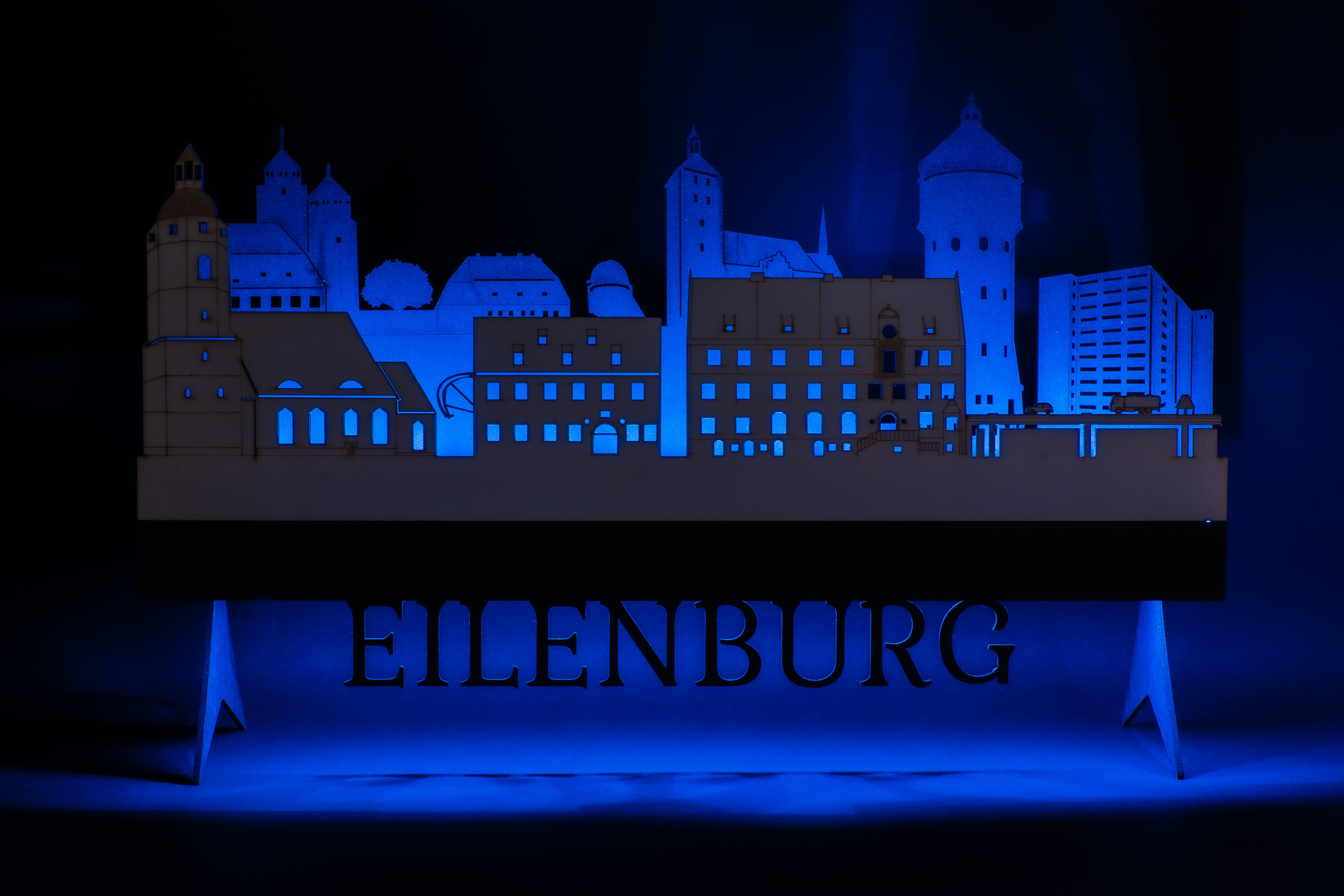 Eilenburger Skyline mit LED Beleuchtung