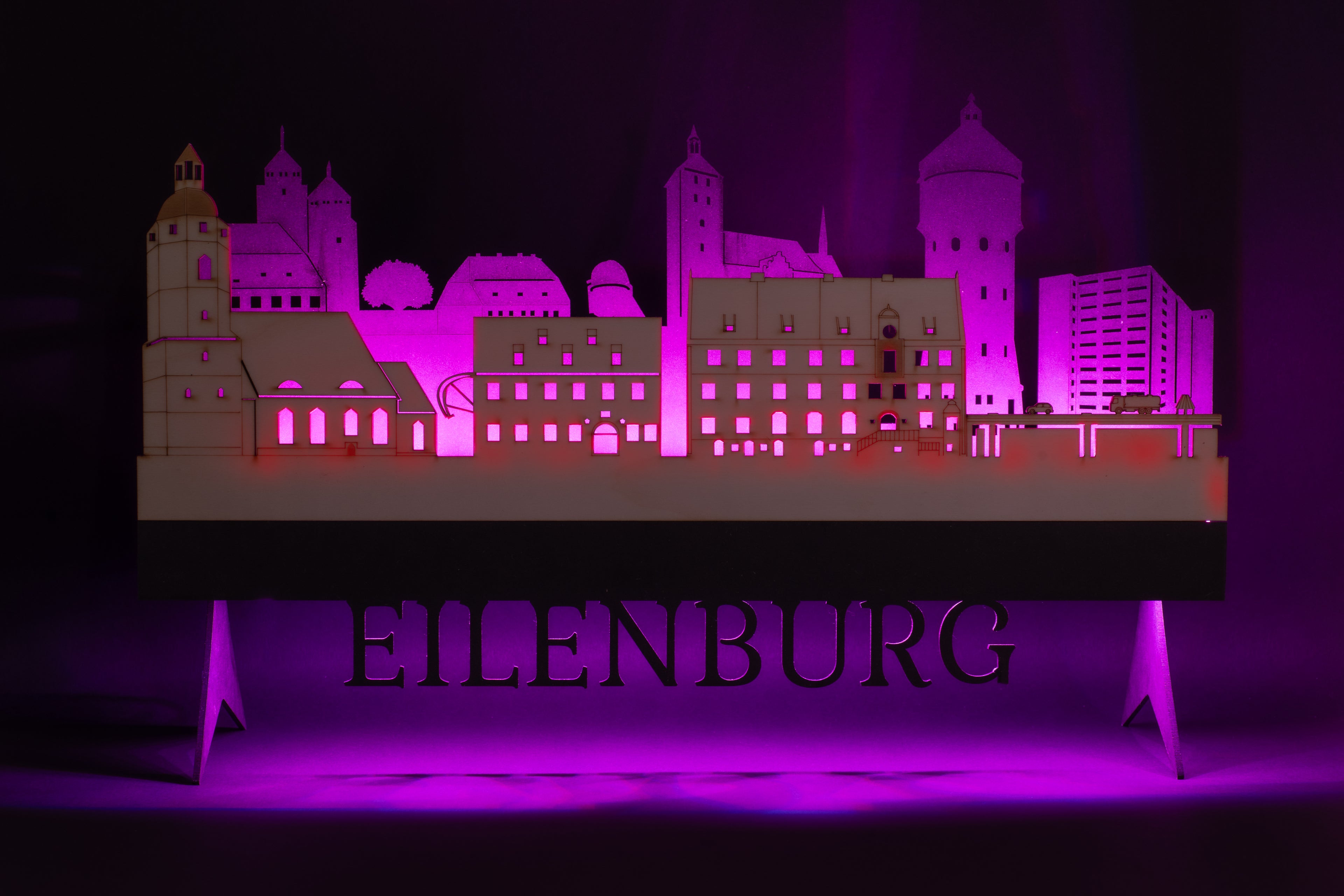 Eilenburger Skyline mit LED Beleuchtung