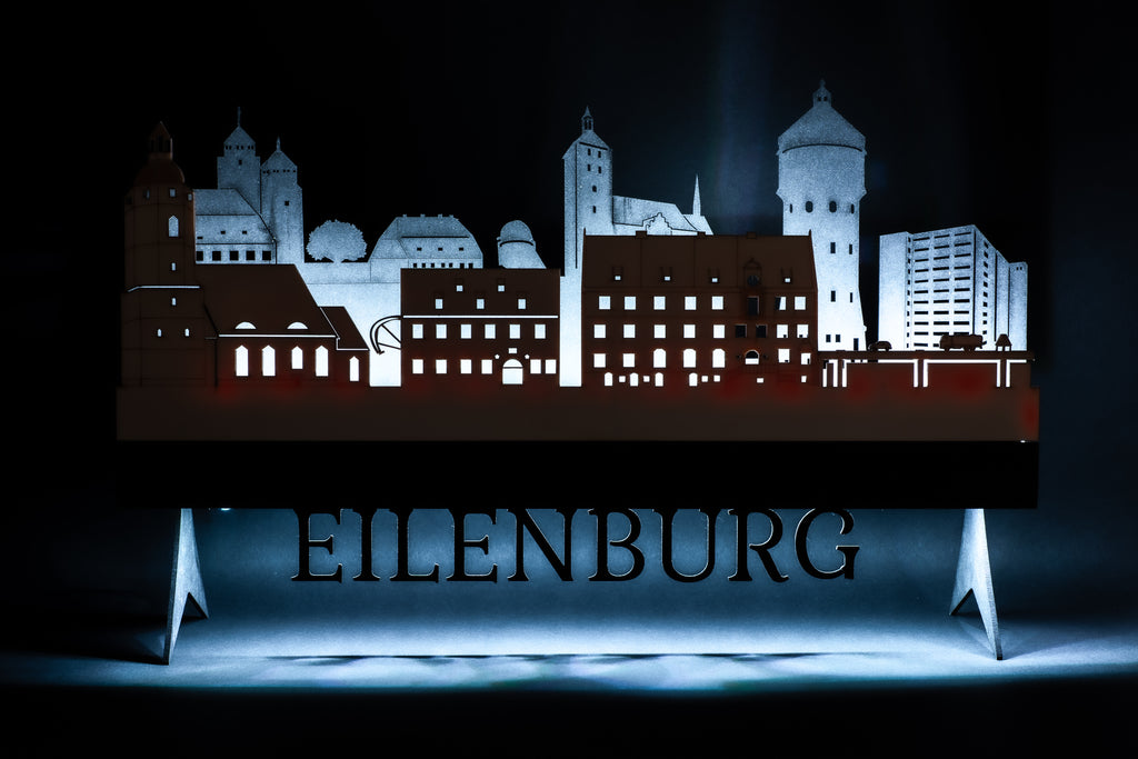 Eilenburger Skyline mit LED Beleuchtung
