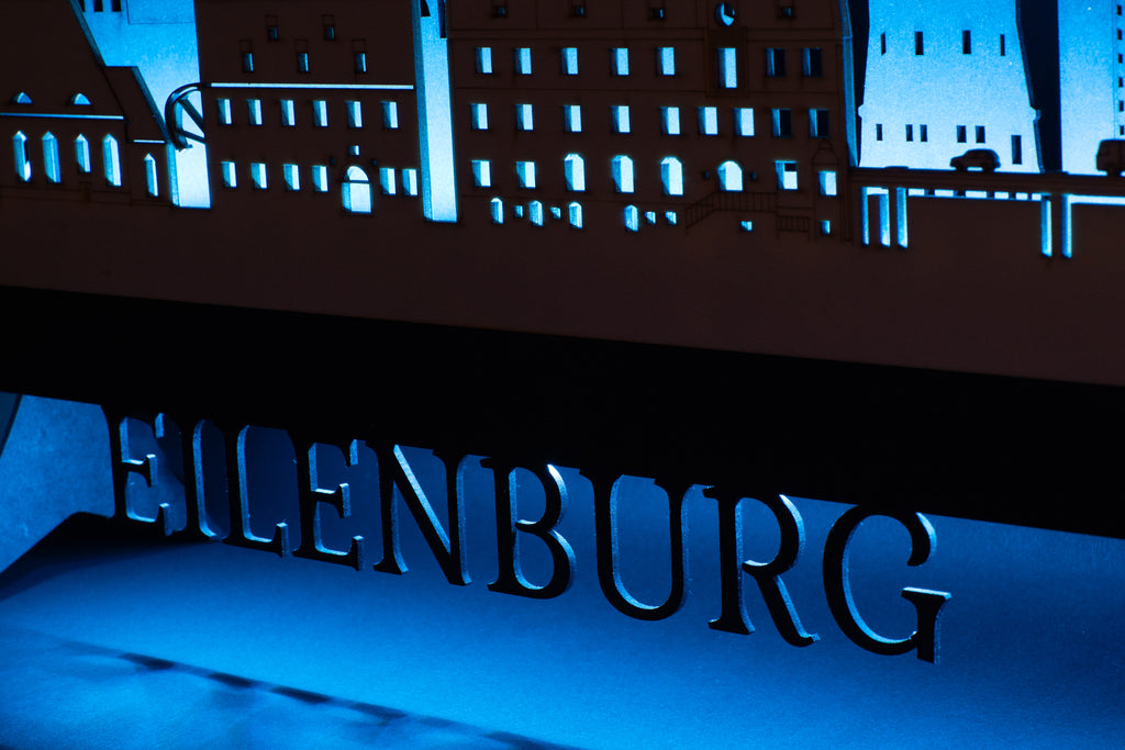 Eilenburger Skyline mit LED Beleuchtung