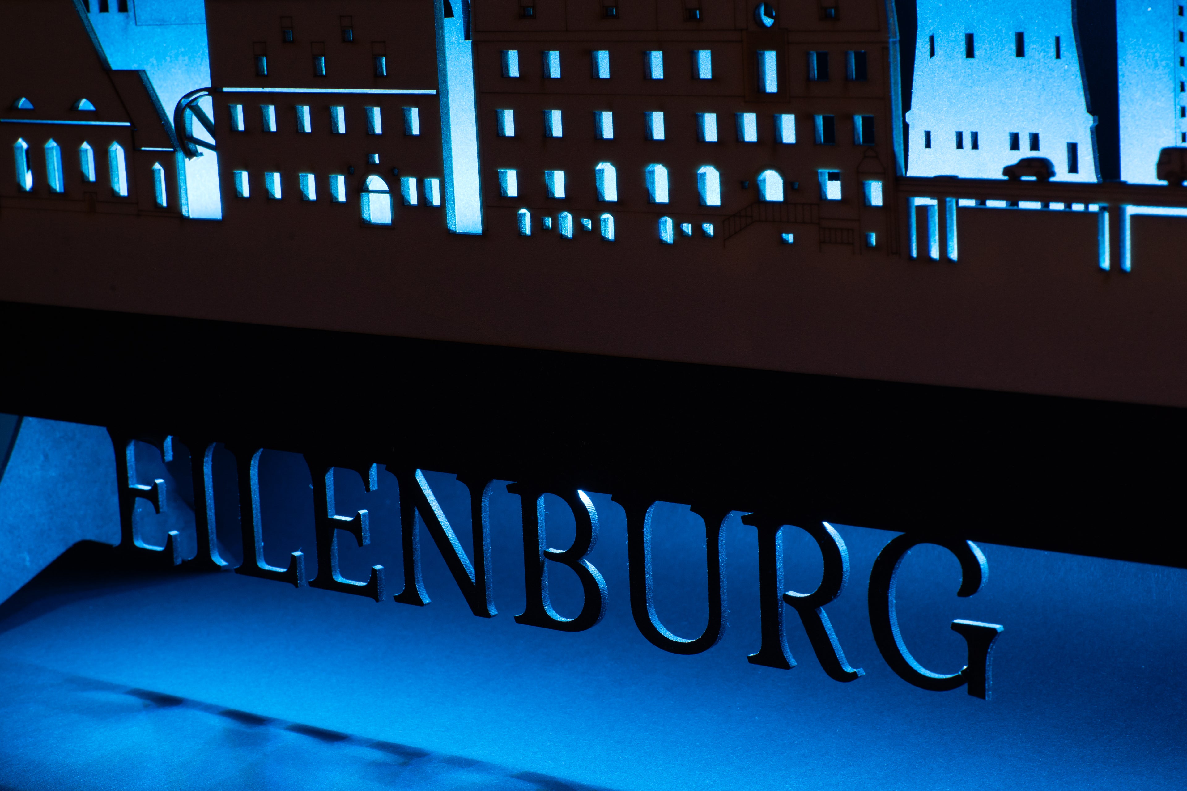 Eilenburger Skyline mit LED Beleuchtung