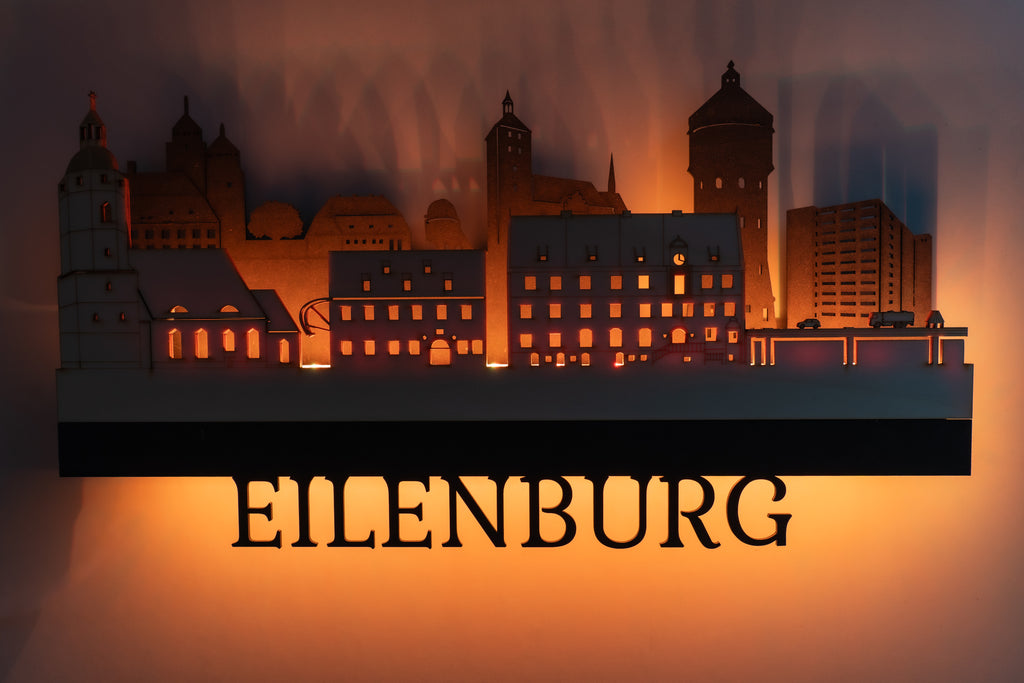 Eilenburger Skyline mit LED Beleuchtung