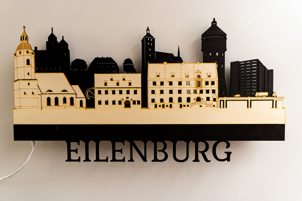 Eilenburger Skyline mit LED Beleuchtung