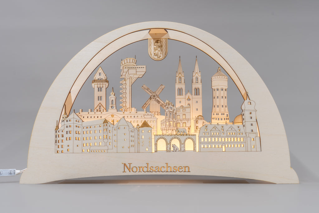 Schwibbogen Nordsachsen – beleuchtete Wahrzeichen deiner Heimat