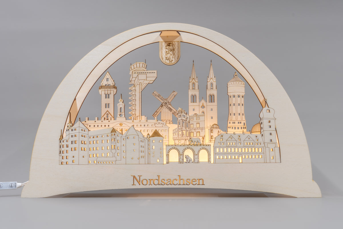 Schwibbogen Nordsachsen – beleuchtete Wahrzeichen deiner Heimat