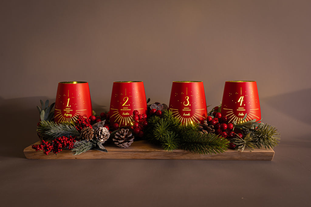 Adventslichter für Adventskränze und Weihnachtsdekoration zum selber basteln (Kopie)