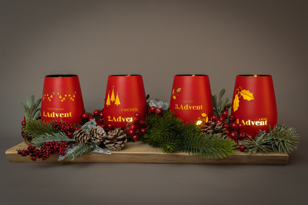 Adventslichter für Adventskränze und Weihnachtsdekoration zum selber basteln