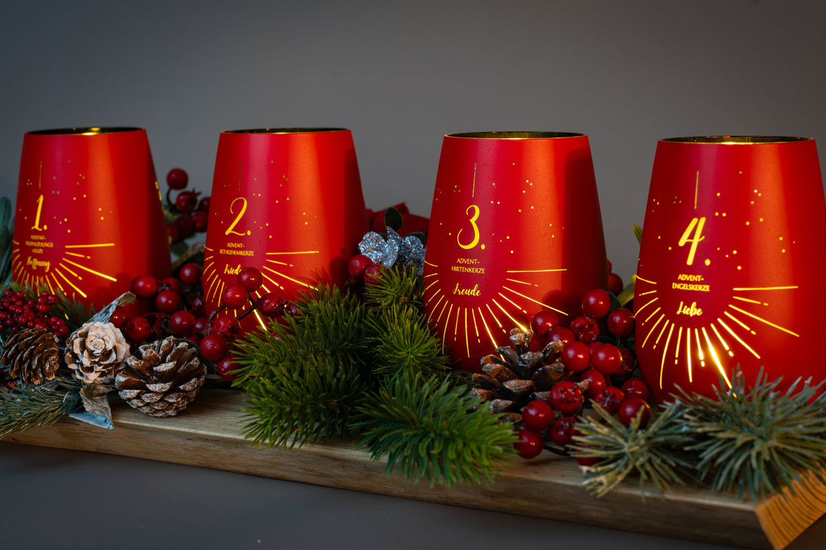 Adventslichter für Adventskränze und Weihnachtsdekoration zum selber basteln (Kopie)