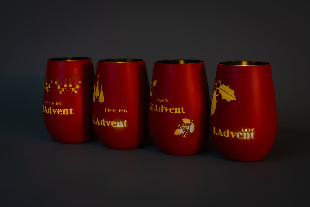 Adventslichter für Adventskränze und Weihnachtsdekoration zum selber basteln