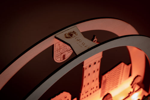 Eilenburger Schwibbogen mit bunter RGB Beleuchtung