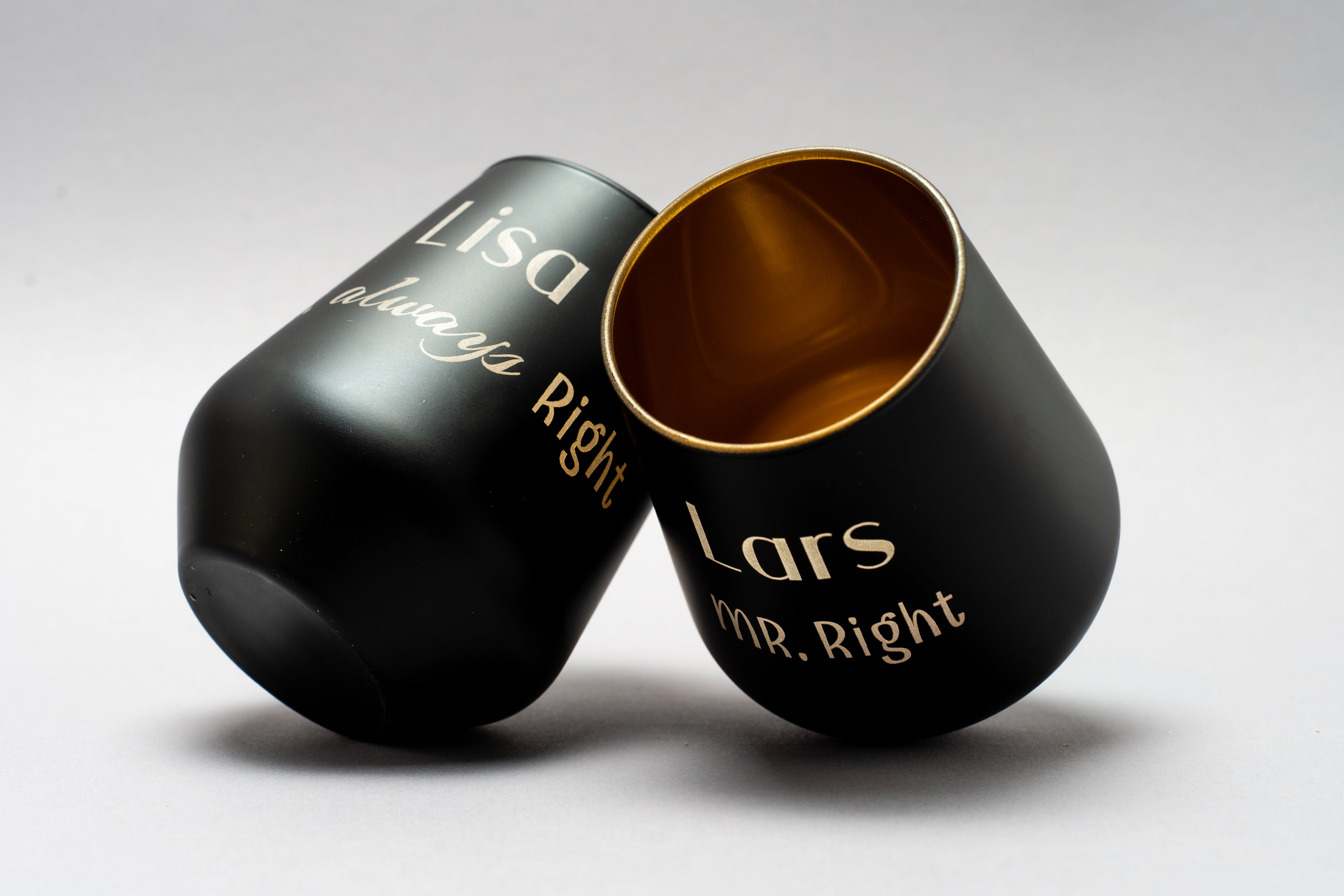 Glas Set Personalisiert "Mrs. always right"