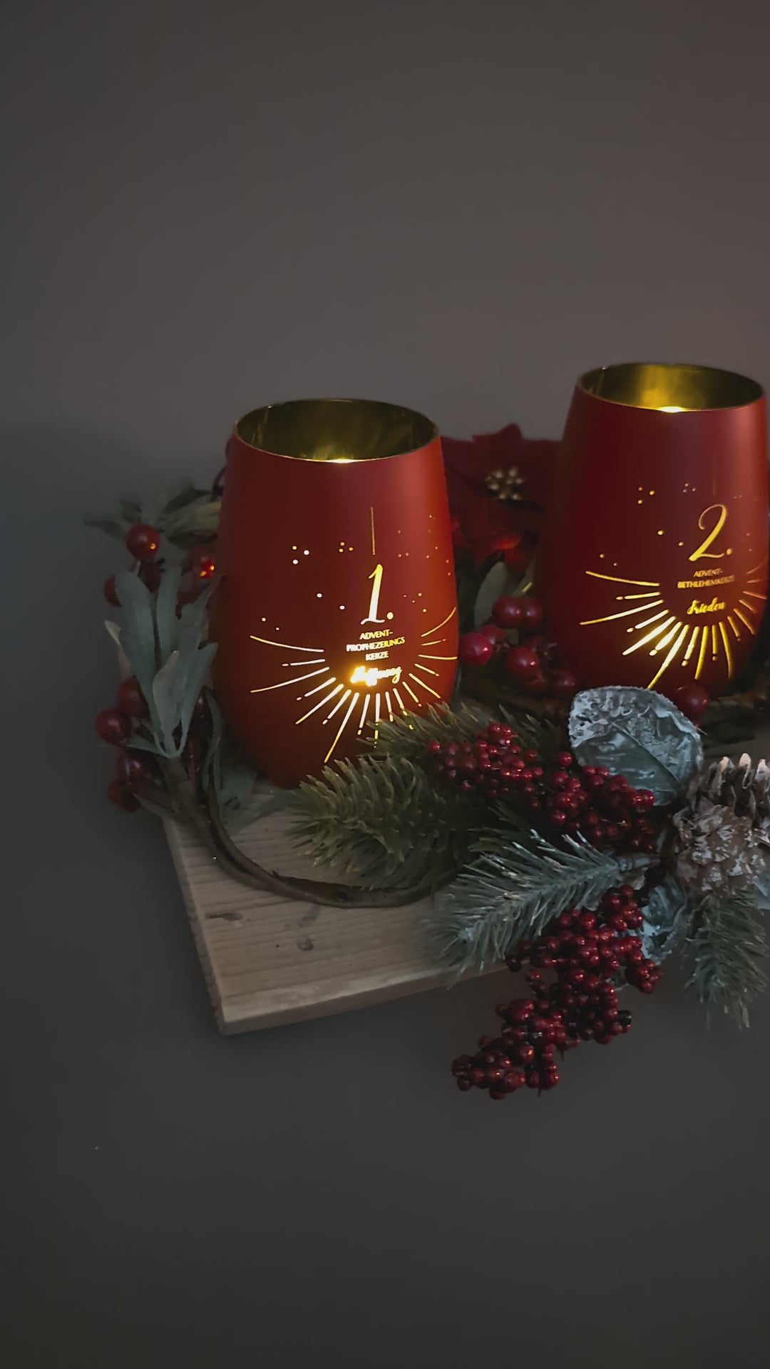 Adventslichter für Adventskränze und Weihnachtsdekoration zum selber basteln